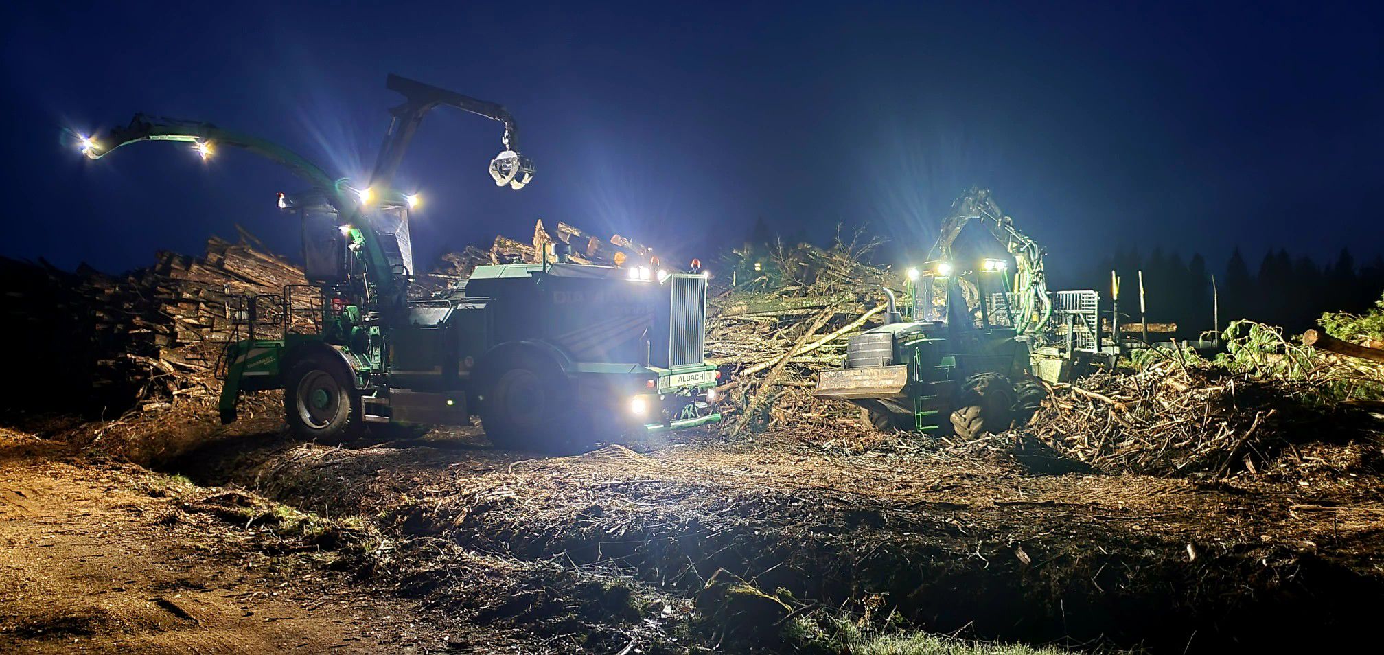 Chantier Albach de nuit